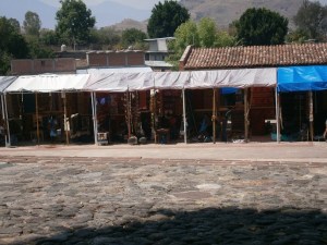 This the markets where hand-woven rugs are made. Margaret struck up a conversation with one of the women running a booth and learned they had a mutual acquaintance!